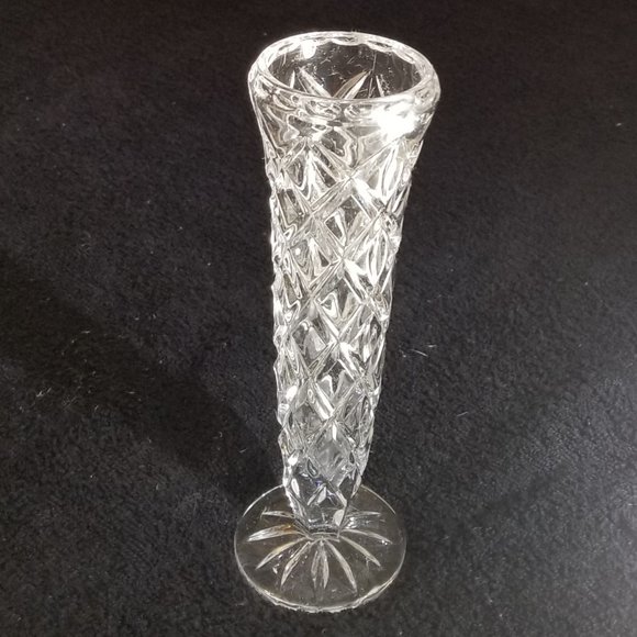 Other - Lead Crystal Cut Glass Bud Vase